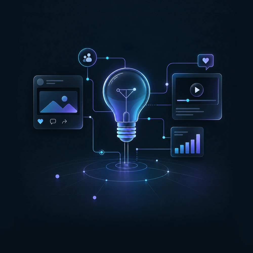 Social media strategy illustration